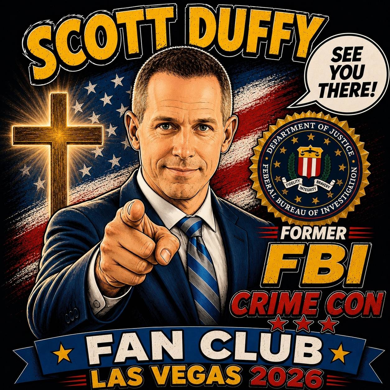 Scott Duffy Crime Con Fan Club Las Vegas 2026 artwork